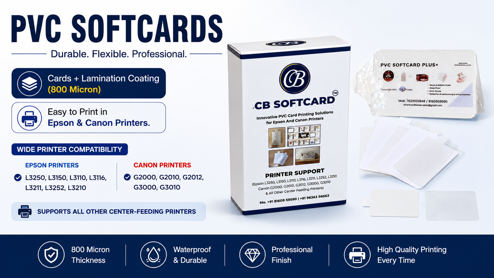 PVC softcards For Epson and Canon Printers